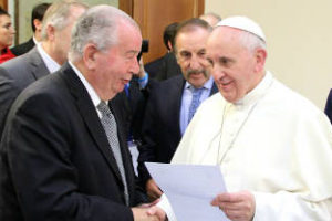 Grondona participó de un acto con el Papa Francisco