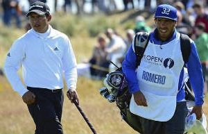 Tevez fue el caddie en el British Open