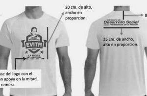 Gobierno:Gastará $23 millones en remeras de Evita