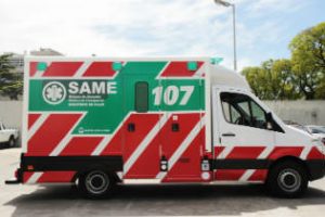 Ambulancia del SAME, única en Latinoamérica