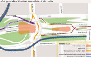 Autopista: Cierre bajada a San Juan y 9 de Julio