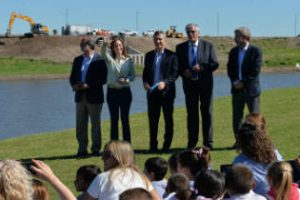 Vidal – Macri: Inauguración de obras Río Salado