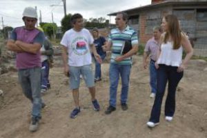 Vidal recorrió la obra de desagües pluviales