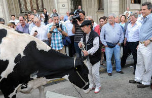 Tamberos protestaron frente al ministerio de Agricultura