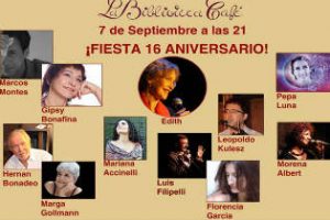 Grandes artistas se reúnen para festejar en La Biblioteca Café