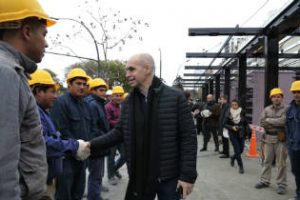 Larreta recorrió las obras del Centro de Trasbordo Pacífico