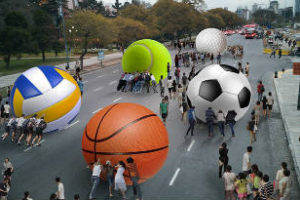 Ball Game, una instalación a gran escala