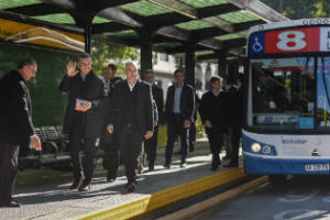 Macri y Larreta inauguraron el Metrobus del Bajo