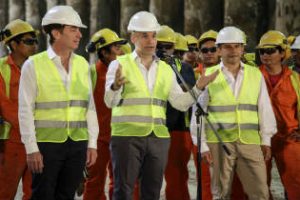Larreta recorrió, obras de la estación subte, Facultad de Derecho