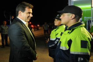 Ritondo supervisó un control de cuidacoches