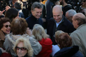 Parque 3 de Febrero: Macri, con adultos mayores