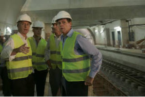 Subte H: Macri supervisó la marcha de las obras