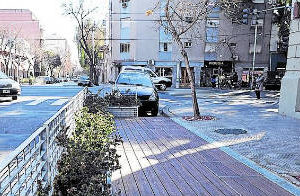 Avenida Goyena cambia la cara con veredas más anchas