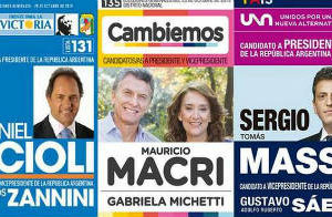 Con cambios,están las boletas de Scioli, Macri y Massa