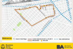 Ciudad:Cortes de tránsito fin de semana