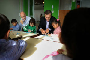 Villa Lugano: Macri y Larreta visitaron una escuela infantil