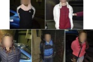 Cinco delincuentes detenidos tras persecución y choque