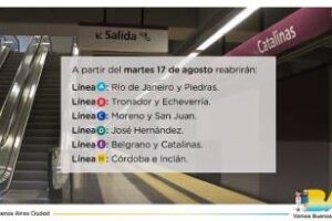 Reabrirán 11 estaciones de las cinco líneas de subte