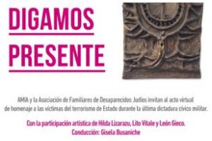 AMIA:Realizará un acto en homenaje a los desaparecidos judíos