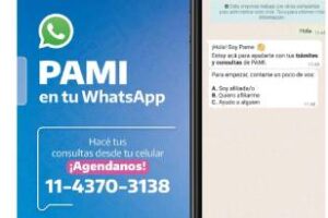 PAMI: Incorpora servicio de whatsapp de consultas las 24 horas