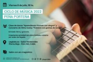 La ciudad:Comienza el ciclo de música 2022 , peña porteña Peña Porteña
