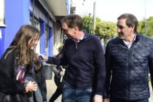 Diego Santilli, junto al intendente de La Plata, Julio Garro