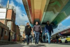 Barrio Mujica: Migliore De Marchi visitaron las obras bajo autopista