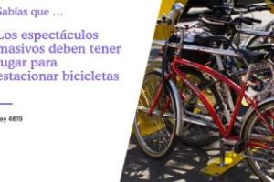 Ciudad:Espectáculos masivos deben tener lugar para estacionar bicicletas