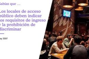 Ciudad: Locales con publico deberán indicar los requisitos de ingreso