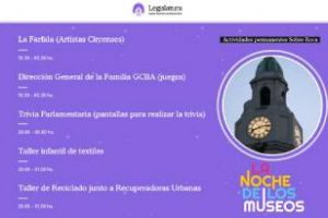 La legislatura porteña: Participará de la Noche de los Museos 2022
