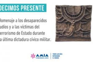 Ciudad:AMIA realizó un acto en homenaje a desaparecidos Judíos