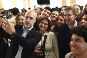 Larreta se reunió con el presidente del Partido Popular de España