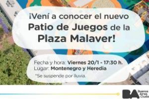 Ciudad comuna 15:Inauguración Patio de Juegos en Plaza Malaver