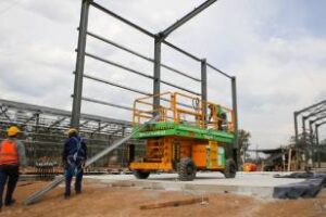 Avance de obra del futuro centro ambiental de Luján