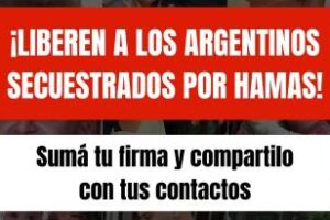 Petición por la liberación de los secuestrados por Hamas