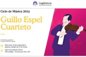 Ciclo de Música Clásica:De Guillo Espel «Cuarteto Concierto»