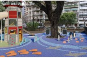 Comuna 14:Plaza José María Sobral,renovación del patio de juegos