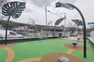 Villa Crespo:Renovaron el patio de juegos de la Plazoleta de la Amistad