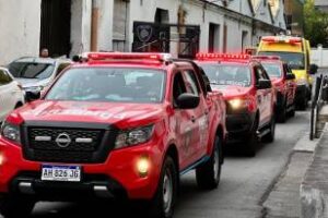Ciudad envió bomberos y brigadistas para combatir los incendios en Chubut