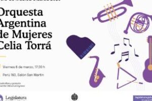 Ciudad:Se presenta la Orquesta Argentina de Mujeres Celia Torrá