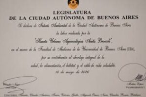 En la ciudad:Se reconoció,La huerta urbana “Anita Broccoli”